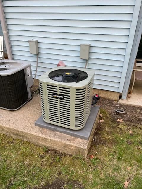 AC condenser install — Lakeville, MA