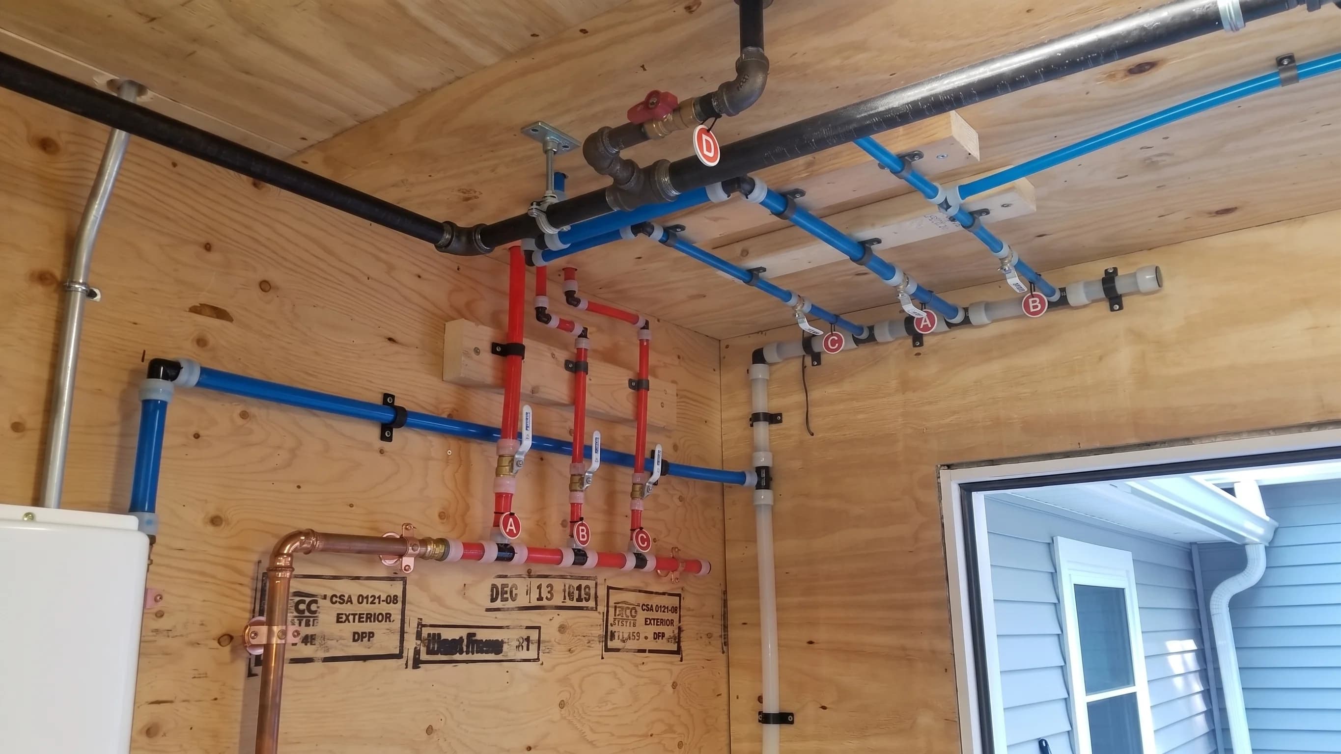 Home-run PEX manifold rough-in — Needham, MA